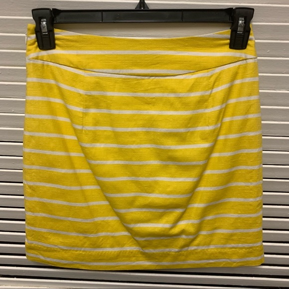 Banana Republic yellow and white skirt Size 2 - Picture 4 of 7